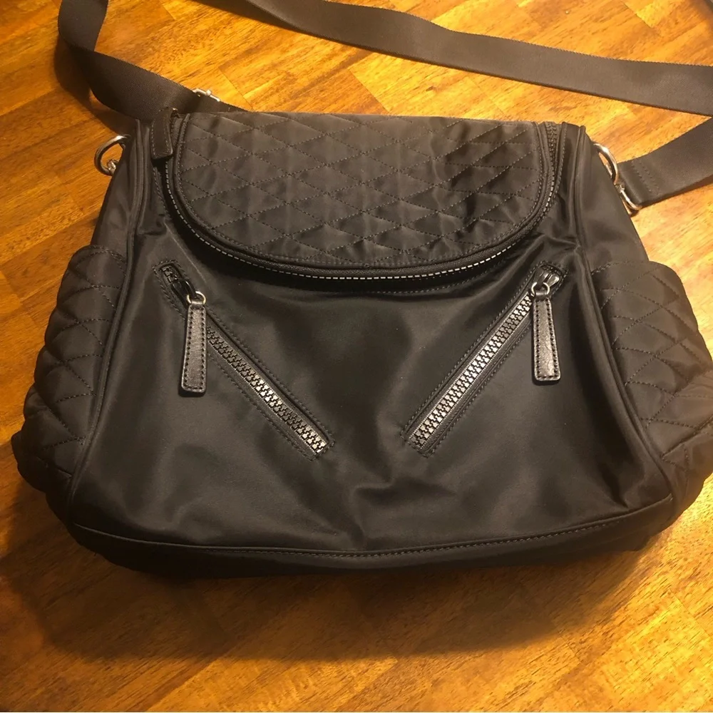 NWOT $295 Rebecca Minkoff 'Jude' Nylon Baby Bag in a Matte Black Finish!